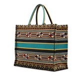 Large Embroidered Canvas Book Tote